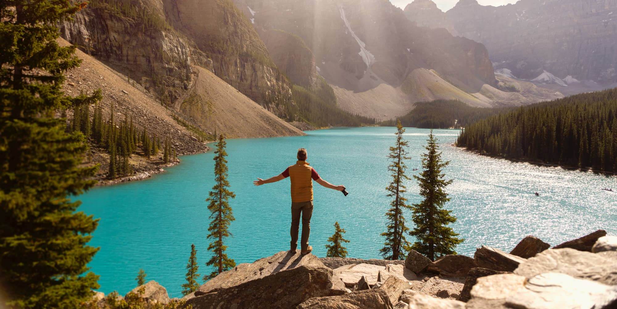 A shuttle service is now available to take you directly from Baker Creek By Basecamp to both Moraine Lake and Lake Louise!