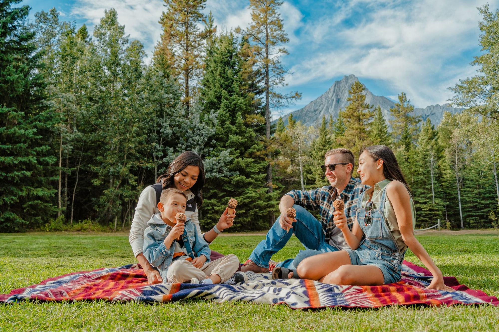 Family picnic with mountain views at Sundance by Basecamp