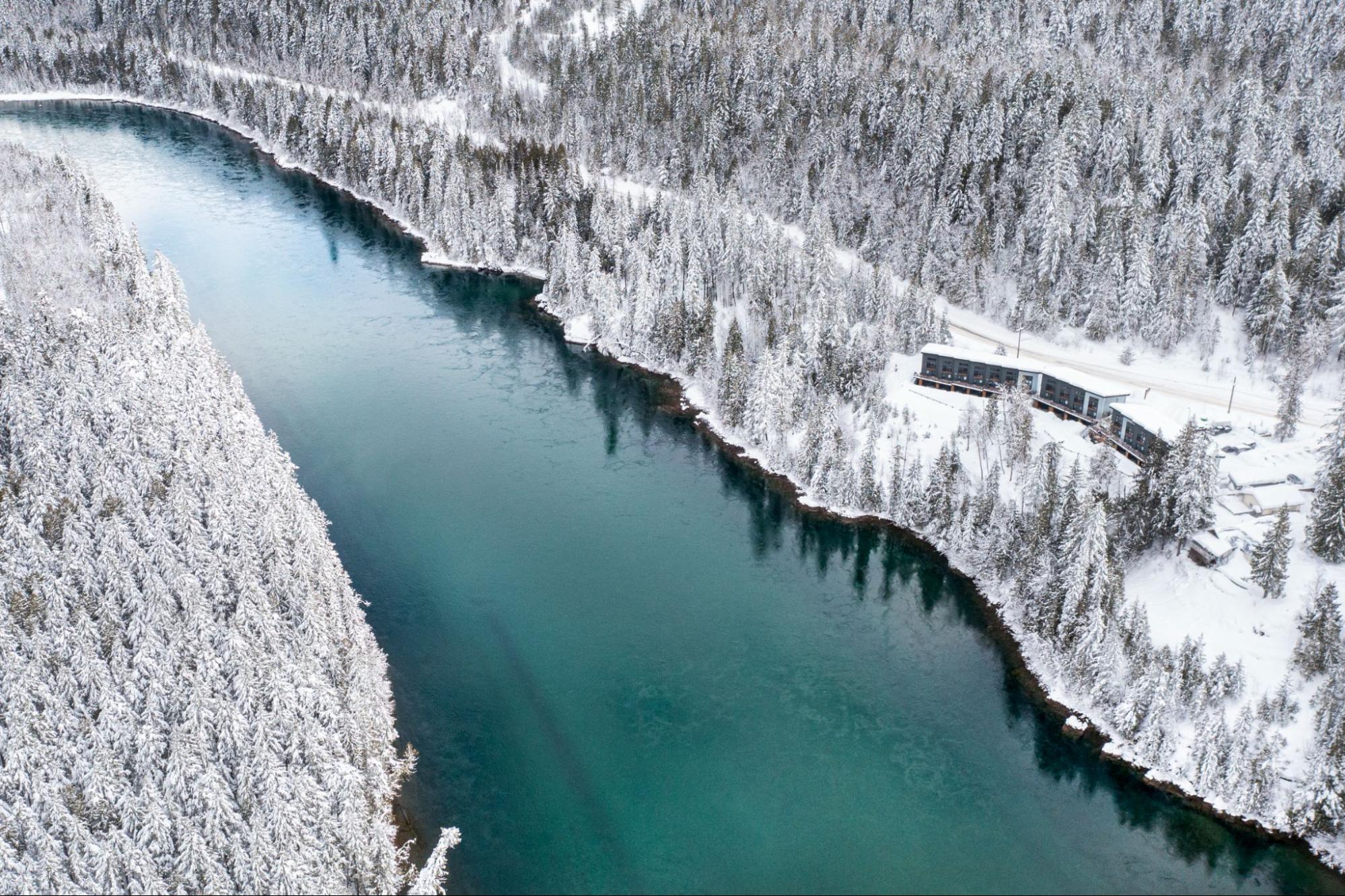 Bird's Eye View of Basecamp Resorts Revelstoke