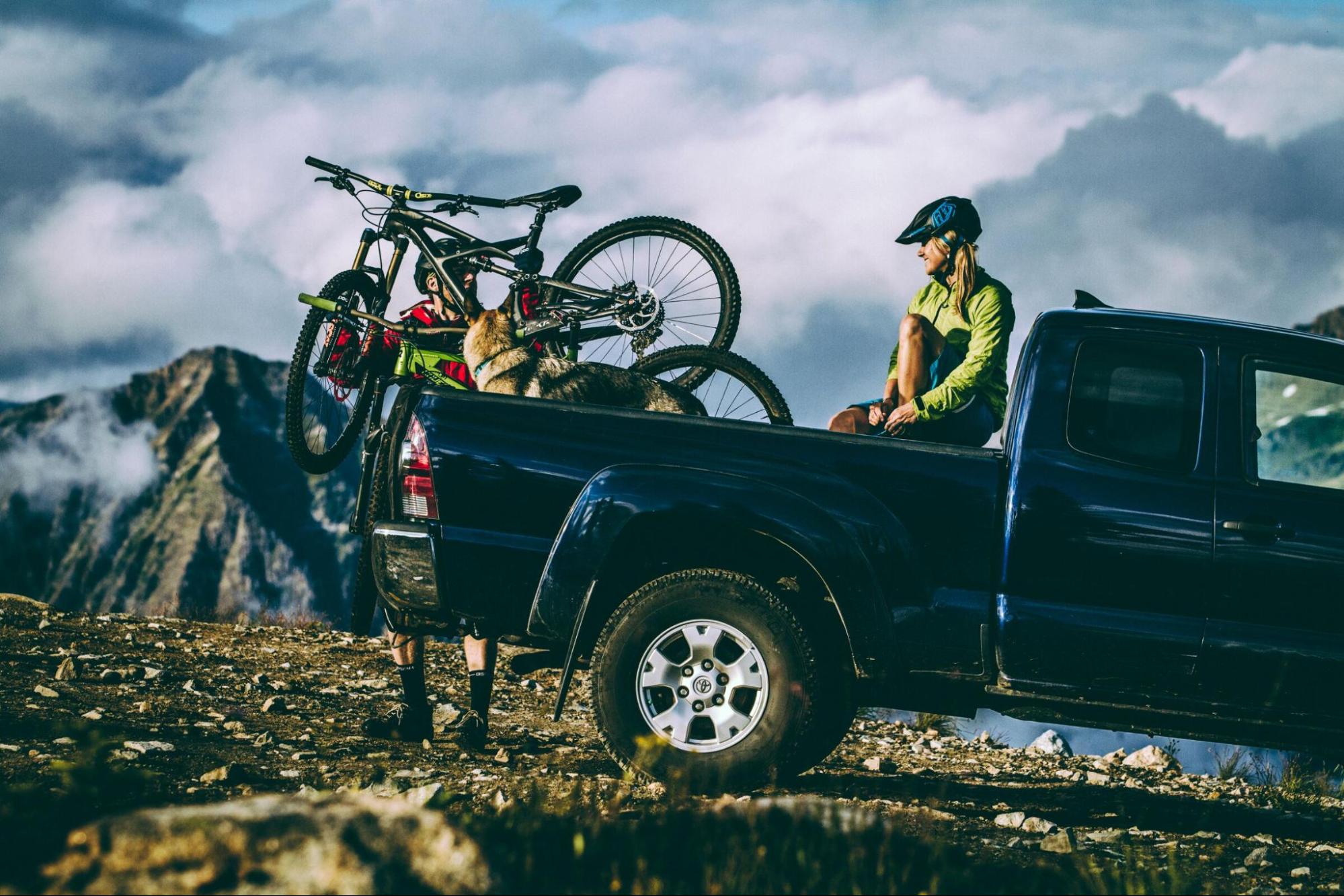 Mountain Biking Drop-Off in Revelstoke
