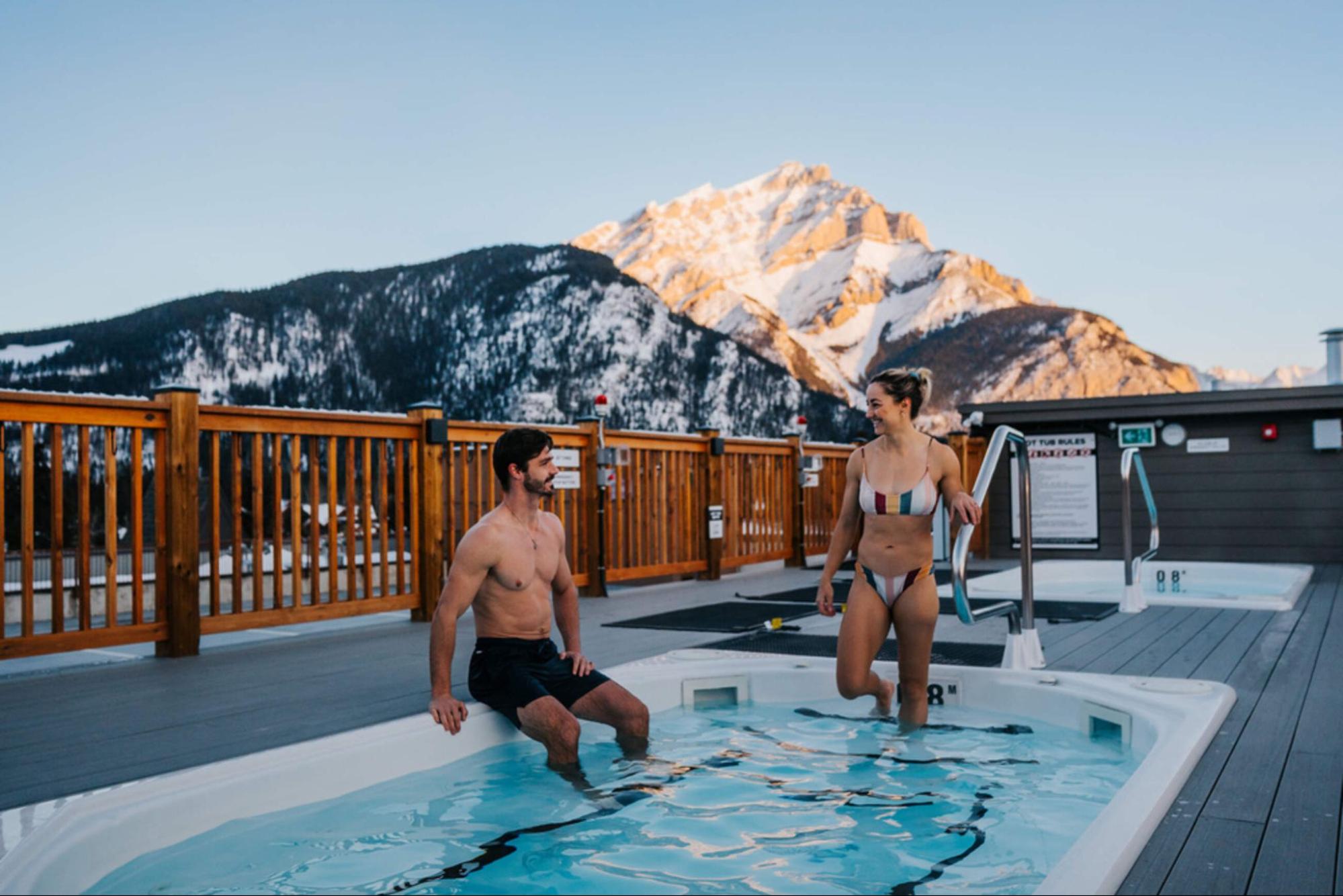 Rooftop Hot Tub at Basecamp Suites Banff